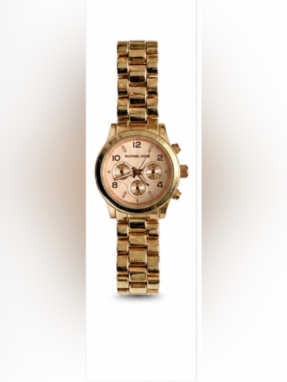 Designer Inspired Gold-Tone Women's Chronograph Watch